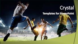  Presentation with best - Cool new presentation design with soccer best moments mixed media backdrop and a black colored foreground