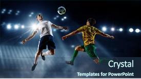  Presentation with best - Amazing presentation theme having soccer best moments mixed media backdrop and a  colored foreground