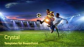  Presentation with best - Presentation theme consisting of soccer best moments mixed media background and a  colored foreground