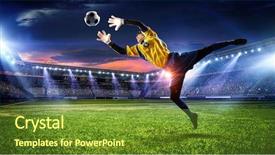  Presentation with best - Theme consisting of soccer best moments mixed media background and a tawny brown colored foreground