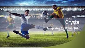  Presentation with best - Theme with soccer best moments mixed media background and a gray colored foreground