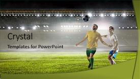  Presentation with best - Slide deck enhanced with soccer best moments mixed media background and a mint green colored foreground