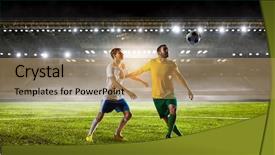  Presentation with best - Theme with soccer best moments mixed media background and a coral colored foreground