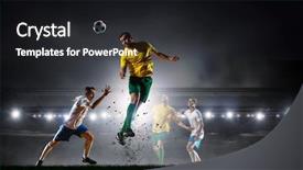  Presentation with modern medicine cardiology concept mixed - Colorful PPT layouts enhanced with soccer best moments mixed media backdrop and a dark gray colored foreground