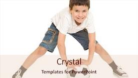  Presentation with studio - Slides having soccer boy studio isolated background and a  colored foreground