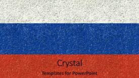  Presentation with russia flag - Cool new slide deck with soccer cup russian - russia flag texture on green backdrop and a red colored foreground