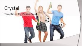  Presentation with group of three young girl - Beautiful PPT theme featuring spa stones and white orchid on a wicker mat closeup backdrop and a coral colored foreground