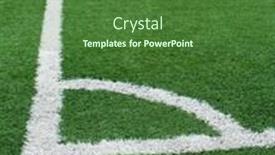  Presentation with soccer field - Cool new slides with soccer field corner backdrop and a forest green colored foreground