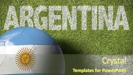  Presentation with soccer field - Audience pleasing PPT theme consisting of soccer field with the text backdrop and a tawny brown colored foreground