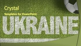  Presentation with soccer field - Presentation design consisting of soccer-field-with-the-text background and a  colored foreground