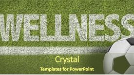  Presentation with soccer nutrition - PPT layouts consisting of soccer field with the text background and a tawny brown colored foreground