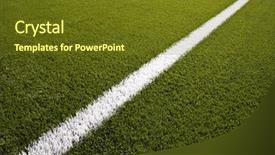  Presentation with soccer field - Slides consisting of oudoors - soccer field background and a tawny brown colored foreground