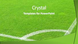  Presentation with soccer field - Amazing theme having soccer field backdrop and a shamrock green colored foreground