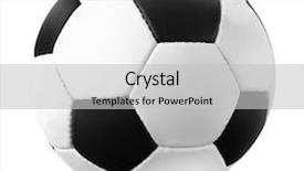  Presentation with shadow - Cool new PPT layouts with soccer football with shadow isolated on white background backdrop and a light gray colored foreground