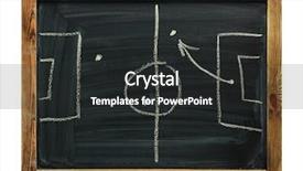 Presentation with tactics - PPT theme having soccer formation tactics background and a dark gray colored foreground