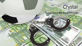  Presentation with corruption - Slide set featuring soccer gambling corruption concept soccer background and a  colored foreground