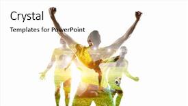  Presentation with game - Theme enhanced with soccer game background mixed media background and a white colored foreground