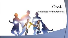  Presentation with soccer - Presentation theme featuring soccer game background mixed media background and a white colored foreground