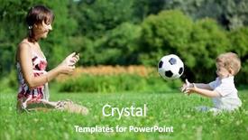  Presentation with soccer - Slides enhanced with soccer mom - image of family mother background and a seafoam green colored foreground