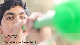  Presentation with supporting - Beautiful slides featuring seen from a passing train backdrop and a soft green colored foreground