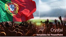  Presentation with soccer fans - PPT layouts having soccer-or-football-fans background and a wine colored foreground