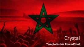  Presentation with soccer fans - Presentation consisting of soccer-or-football-fans background and a wine colored foreground