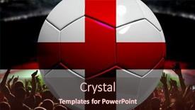  Presentation with england football - Presentation design having soccer-or-football-fans background and a wine colored foreground