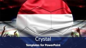  Presentation with soccer fans - PPT theme having soccer-or-football-fans background and a navy blue colored foreground