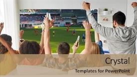  Presentation with alcoholic - Colorful PPT theme enhanced with soccer or football on project backdrop and a coral colored foreground