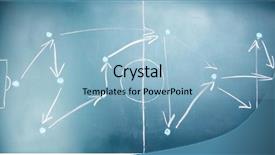  Presentation with soccer - Presentation design enhanced with soccer plan on blackboard background and a light blue colored foreground