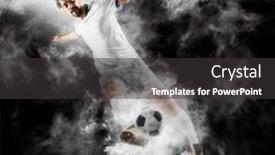  Presentation with smoke - Slides with soccer-player-in-action background and a dark gray colored foreground