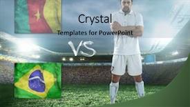  Presentation with cameroon - Slide set consisting of stay at field game cameroon background and a light blue colored foreground