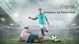  Presentation with football players field - 