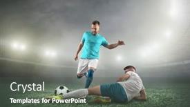  Presentation with football players field - 