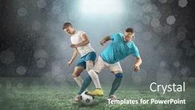  Presentation with football players field - 