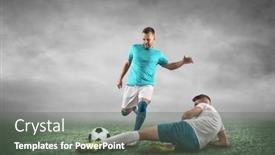  Presentation with football players field - 