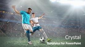  Presentation with football players field - 