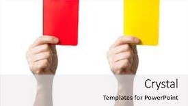  Presentation with red and yellow - Slide deck enhanced with soccer red and yellow card background and a white colored foreground