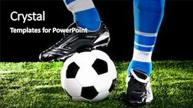  Presentation with football field - Presentation design having his feet on the football background and a black colored foreground