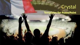  Presentation with france flag - Slide deck consisting of soccer-supporters-and-france-flag background and a tawny brown colored foreground