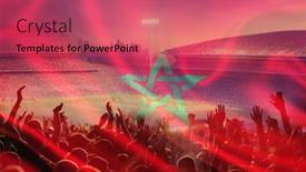  Presentation with morocco - PPT layouts with soccer-supporters-and-morocco-flag background and a red colored foreground
