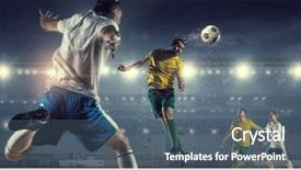  Presentation with football afl - PPT theme enhanced with soccer team - hot football moments background and a ocean colored foreground