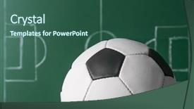  Presentation with strategy - Cool new presentation design with soccer templates - football game strategy written backdrop and a ocean colored foreground