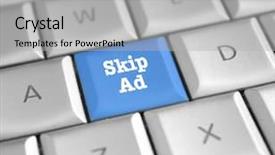  Presentation with key - Slides enhanced with social ads - skip ad computer key background and a light gray colored foreground