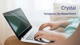  Presentation with iot agriculture technology concept man - Beautiful presentation theme featuring social ads - technology leisure advertisement and lifestyle backdrop and a sky blue colored foreground