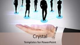  Presentation with social - Slide deck enhanced with social and business concept - close background and a soft green colored foreground