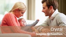  Presentation with post mortem investigation - PPT layouts with social care - couple with woman suffering background and a coral colored foreground