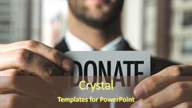  Presentation with cause - Amazing slide deck having social cause - donate backdrop and a  colored foreground