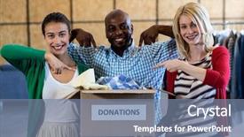  Presentation with organ donation lung - PPT theme having social cause - portrait of colleagues holding background and a  colored foreground