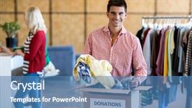  Presentation with clothes - Audience pleasing presentation consisting of social cause - portrait of young man sorting backdrop and a teal colored foreground